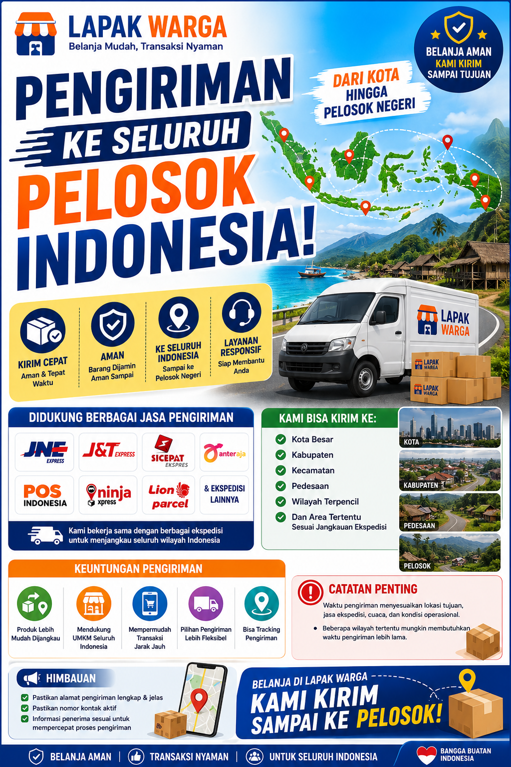 Pengiriman Ke Seluruh Pelosok Indonesia